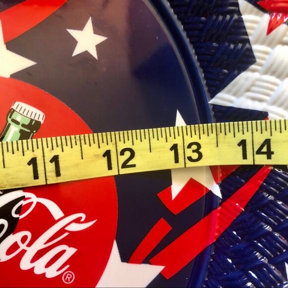 Coca-Cola Patriotic Plasticware Tray, 2-Plates, 2-Bowls, Chip dip Tray Bundle - Picture 5 of 13